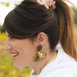 Orecchini Fiore di bronzo